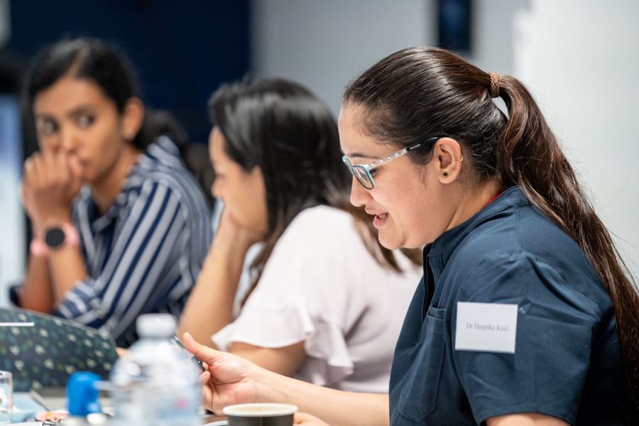 Course participants learning together